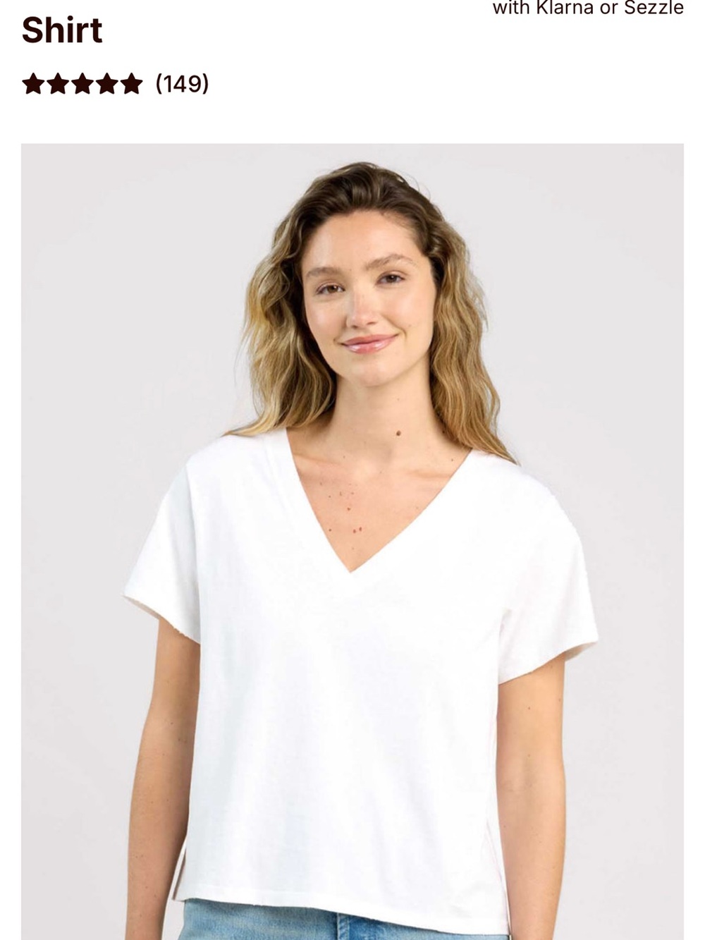 NUUDS Women's V-Neck Everyday Tee in White